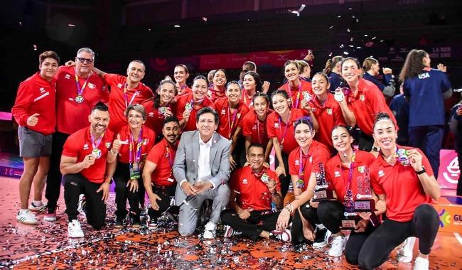 La selección femenil de voleibol de sala obtuvo la medalla de plata en el Final Six NORCECA.