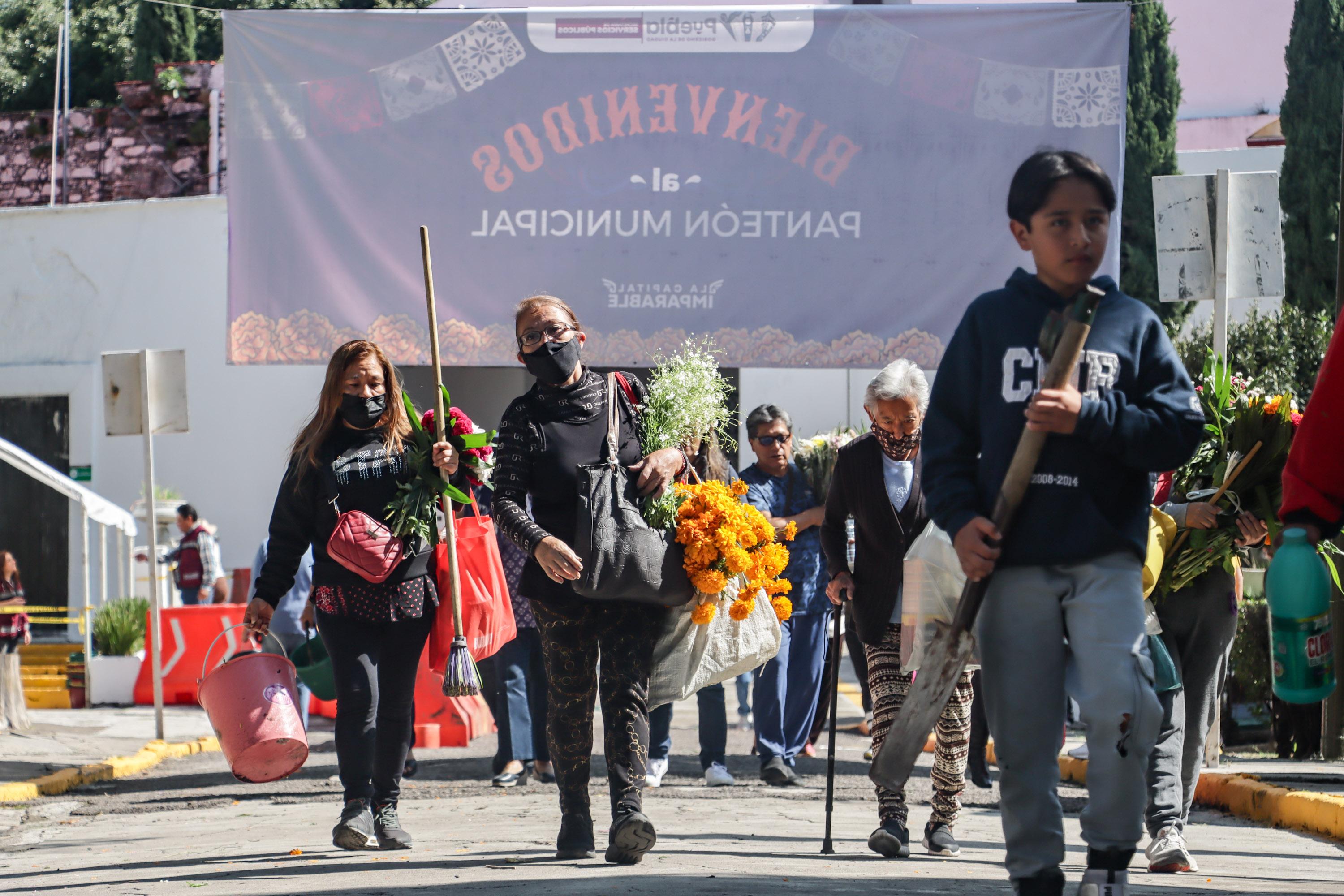 Listo el Operativo en el Panteón Municipal de Puebla por la Temporada de Muertos.