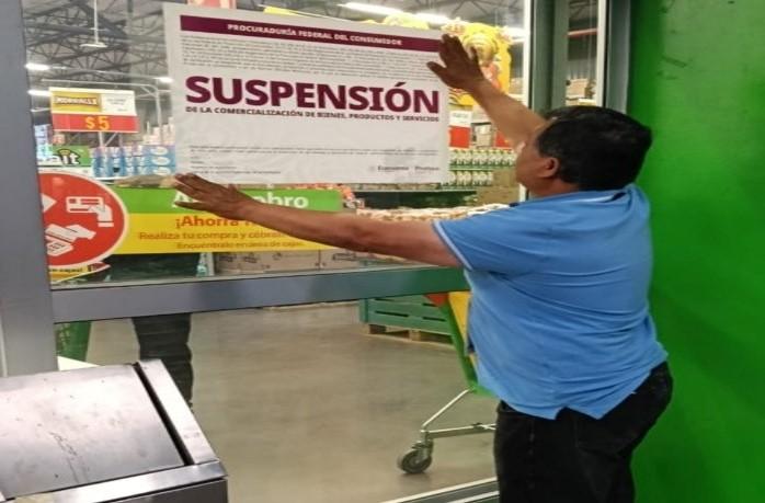 Profeco llevó a cabo la clausura a "Bodega Aurerra", que se ubica en el municipio de Cuautlancingo, Puebla.