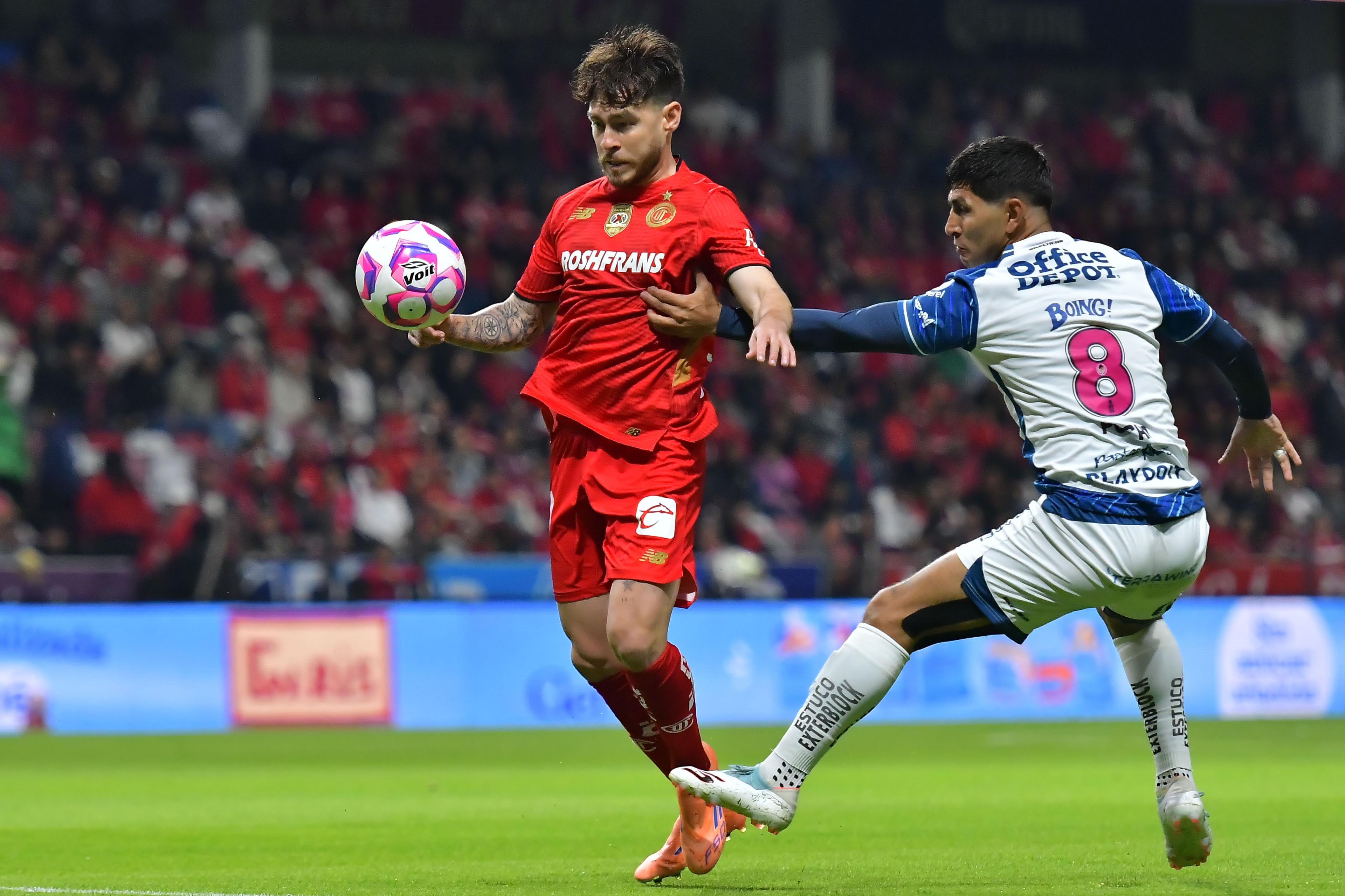 Toluca y Pachuca terminan empatando a dos goles.