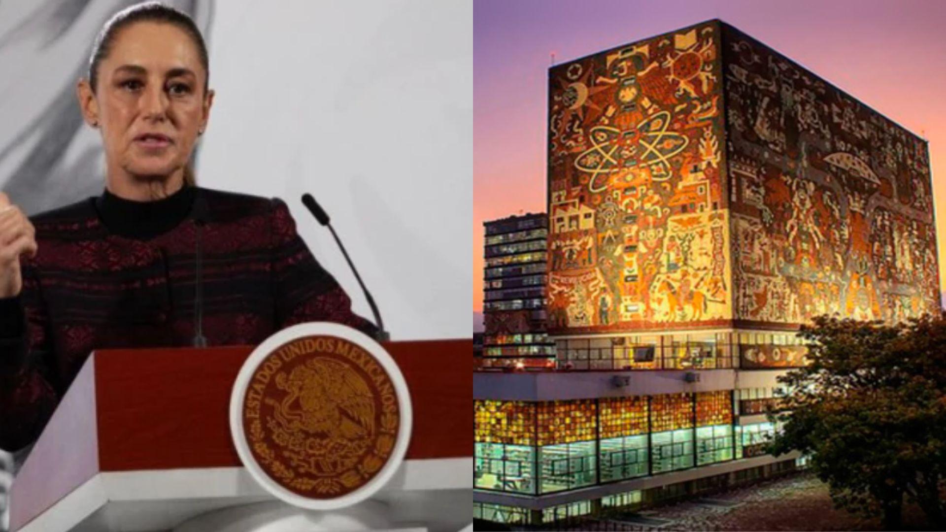 Sheinbaum asegura que si la UNAM lo pide, el gobierno les ayudara
