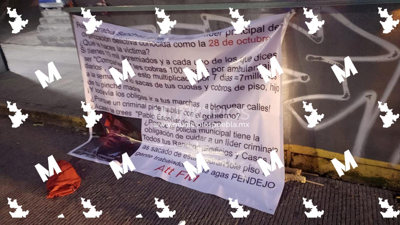 Dejan lonas amenazantes contra el líder de la 28 de Octubre, Rubén Sarabia "Simitrio".