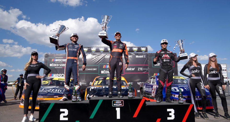 Diego Ortíz, piloto del auto No. 14 del equipo Mediatek, ganó la fecha 13 de Challenge en Aguascalientes.
