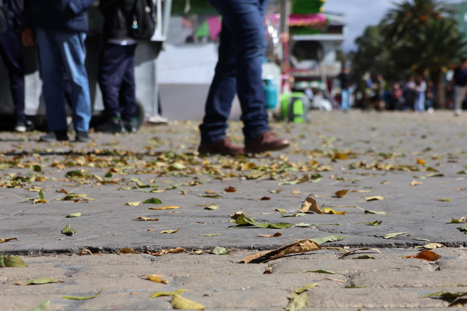 Tarde otoñal con viento, nubes y sol en el municipio de Apizaco, Tlaxcala.