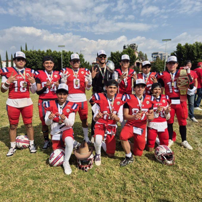 Jaguares del IMEX campeones de la Liga FADEMAC 2025, tras imponerse 44-19 a los Wolverines de Querétaro.