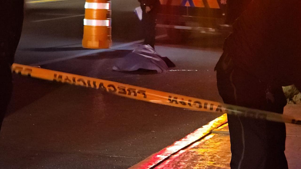 Fallece masculino atropellado en la zona de El Trébol, en la Carretera Texmelucan-Tlaxcala.