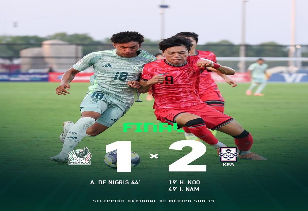 México perdió 2-1 ante Corea del Sur en el inicio del Mundial Sub-17 en Qatar.