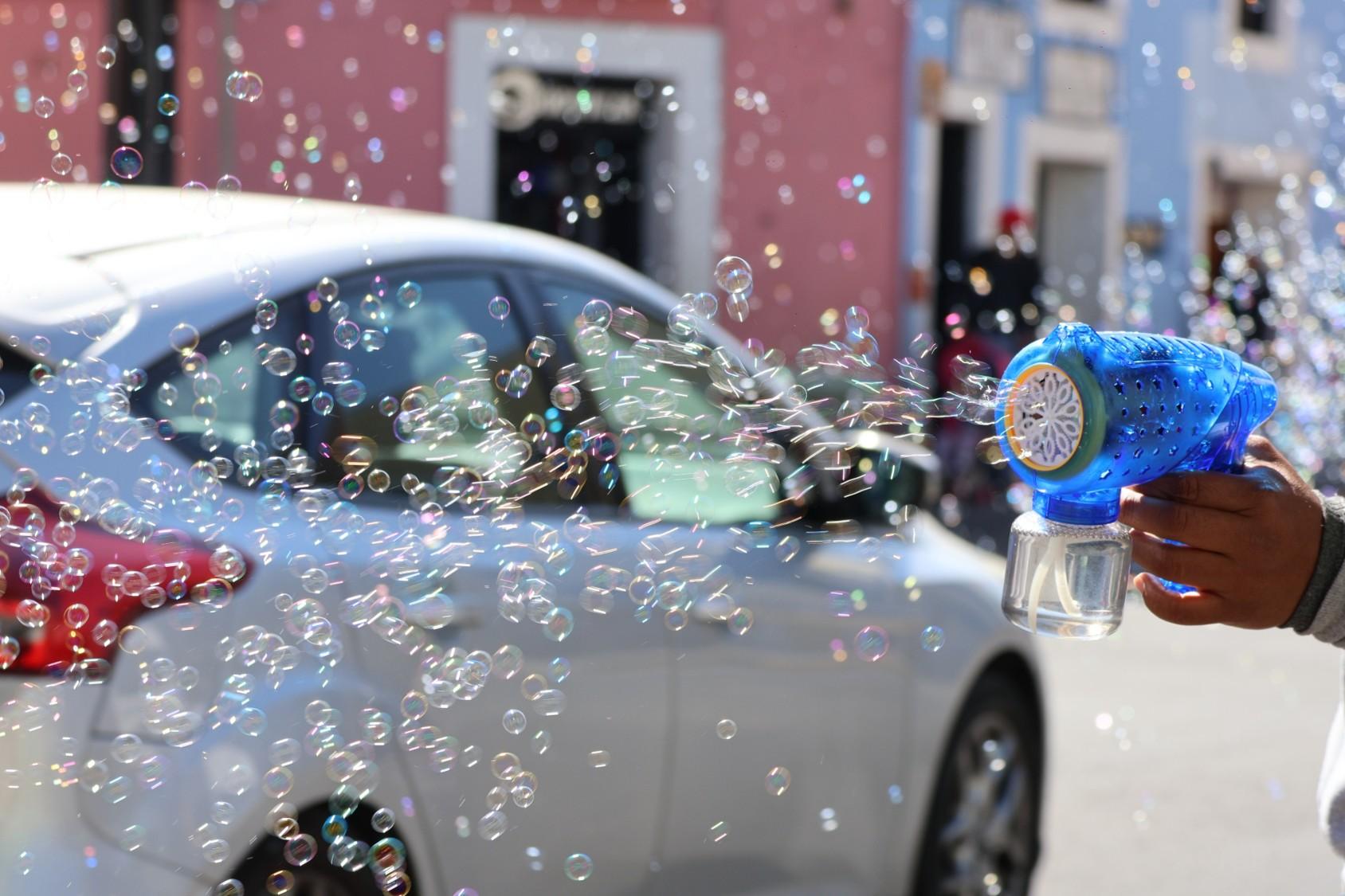 Burbujas que llenan de alegría los fines de semana en el corazón de Tlaxcala.
