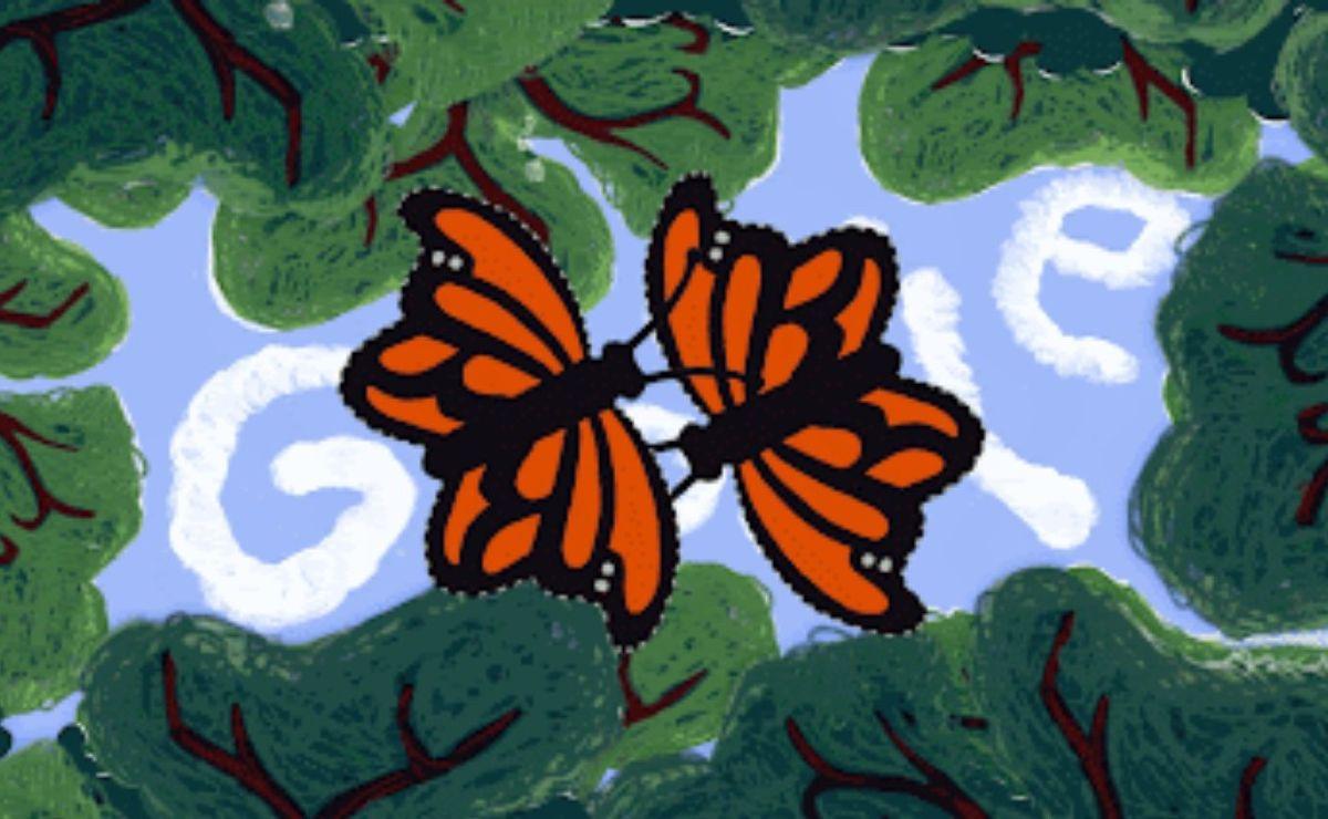 Google se encuentra celebrando este martes cuatro de noviembre a la mariposa monarca con un doodle alusivo a la migración.