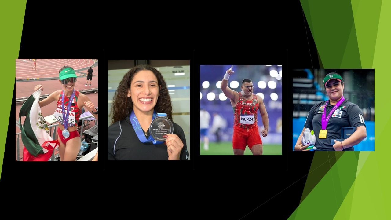 16 ganadores en 7 categorías al Premio Nacional de Deportes 2025, galardón que recibirán de manos de la Presidenta de México, Claudia Sheinbaum.