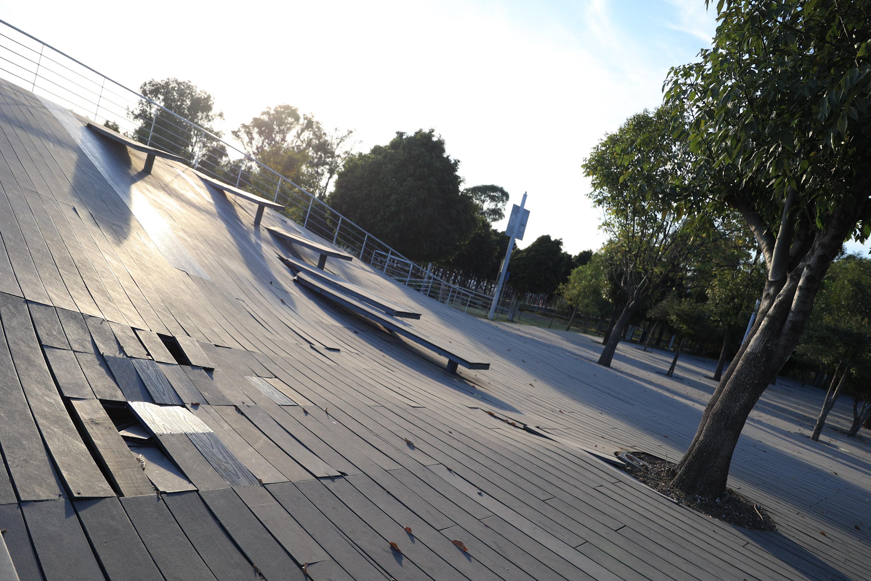 Mirador del Parque Mantarraya en Puebla ya recibe mantenimiento.