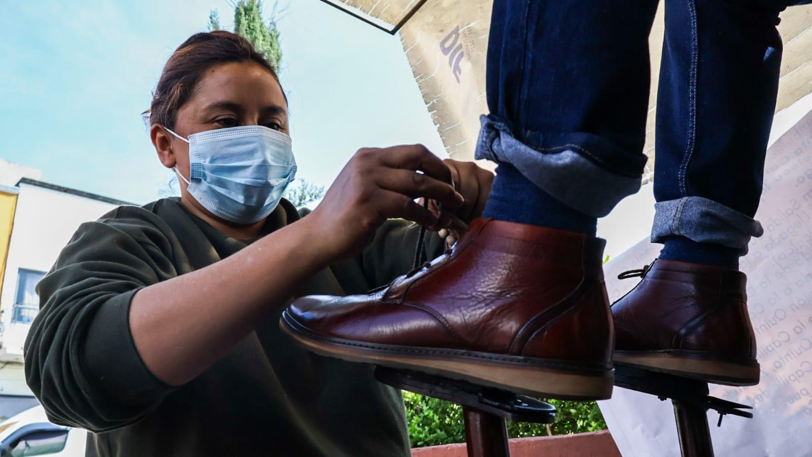 María Margarita Rojas Díaz, es una mujer bolera que rompe estereotipos frente al Congreso de Tlaxcala.