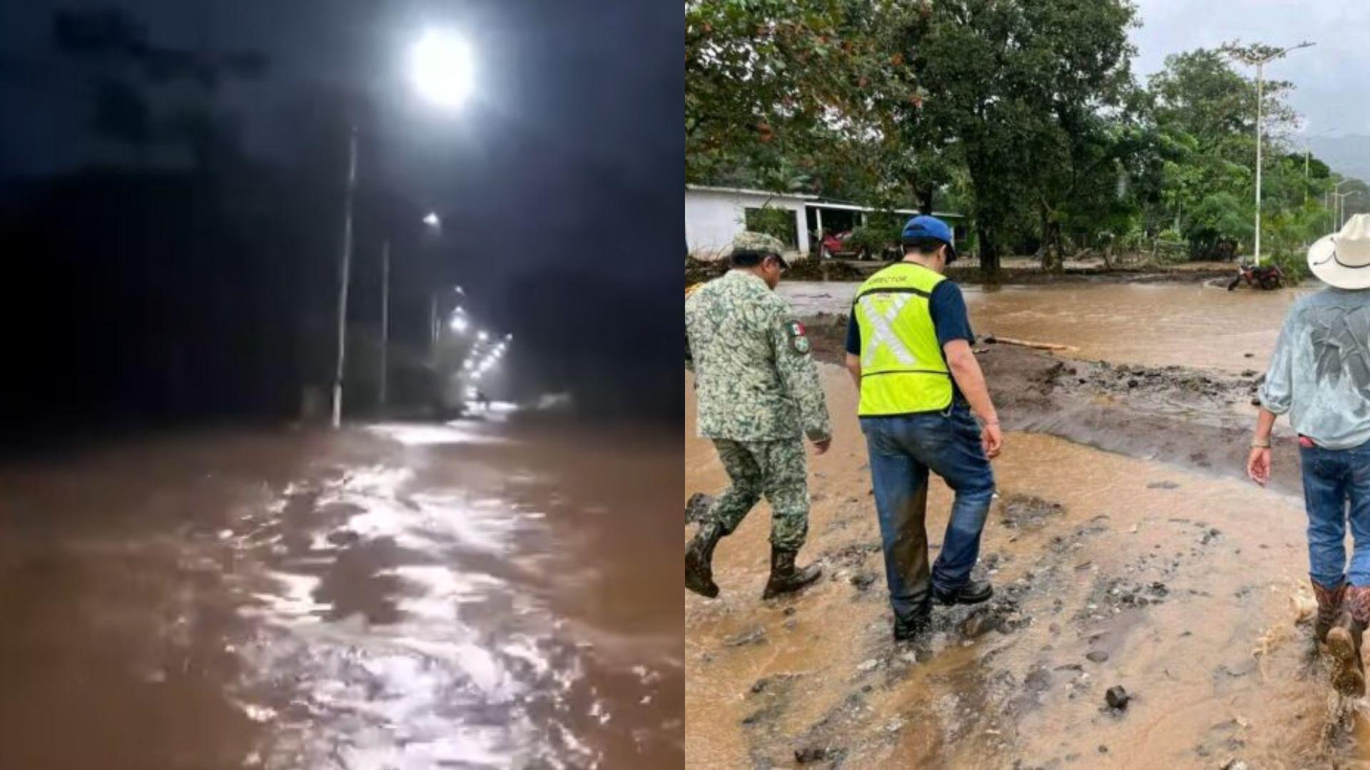 Reportan graves afectaciones tras intensas lluvias en Catemaco, Veracruz 