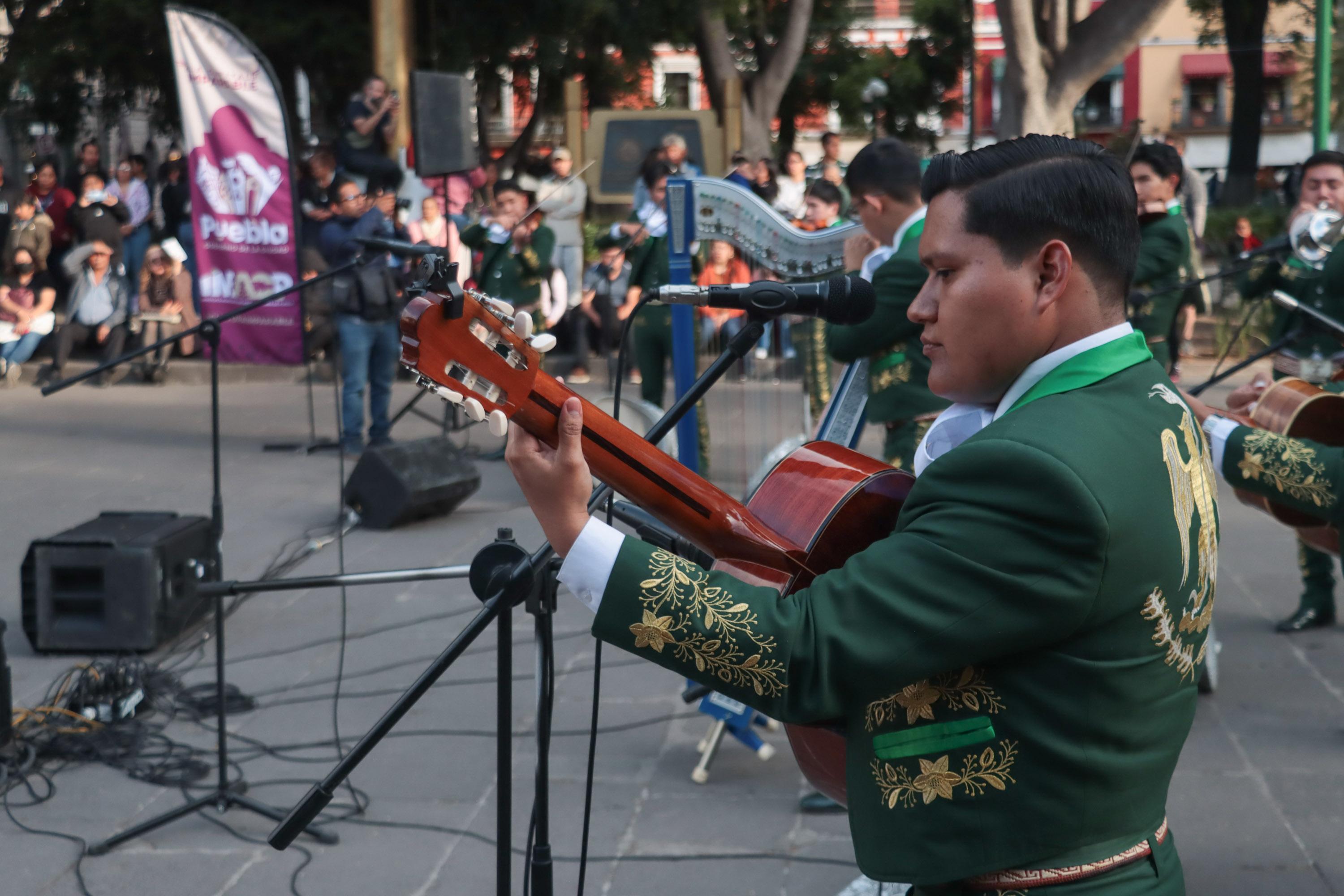 Día Internacional del Mariachi: celebración en el zócalo de Puebla.