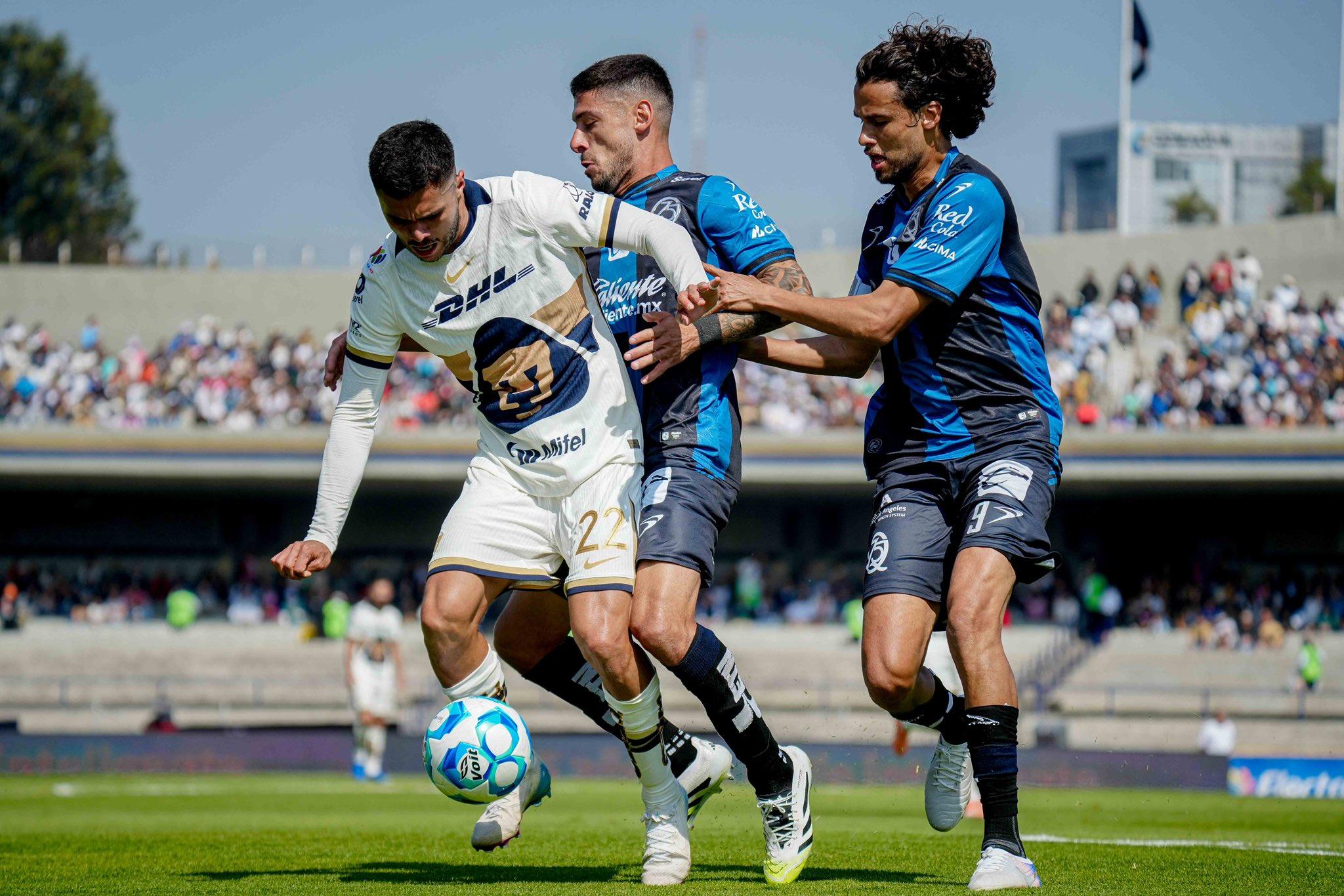 Pumas y Querétaro terminaron con empate a un gol.