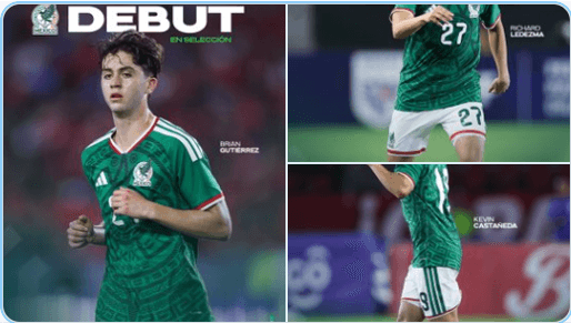 Richard Ledezma, Brian Gutiérrez y Kevin Castañeda, hicieron su debut con la Selección de México.