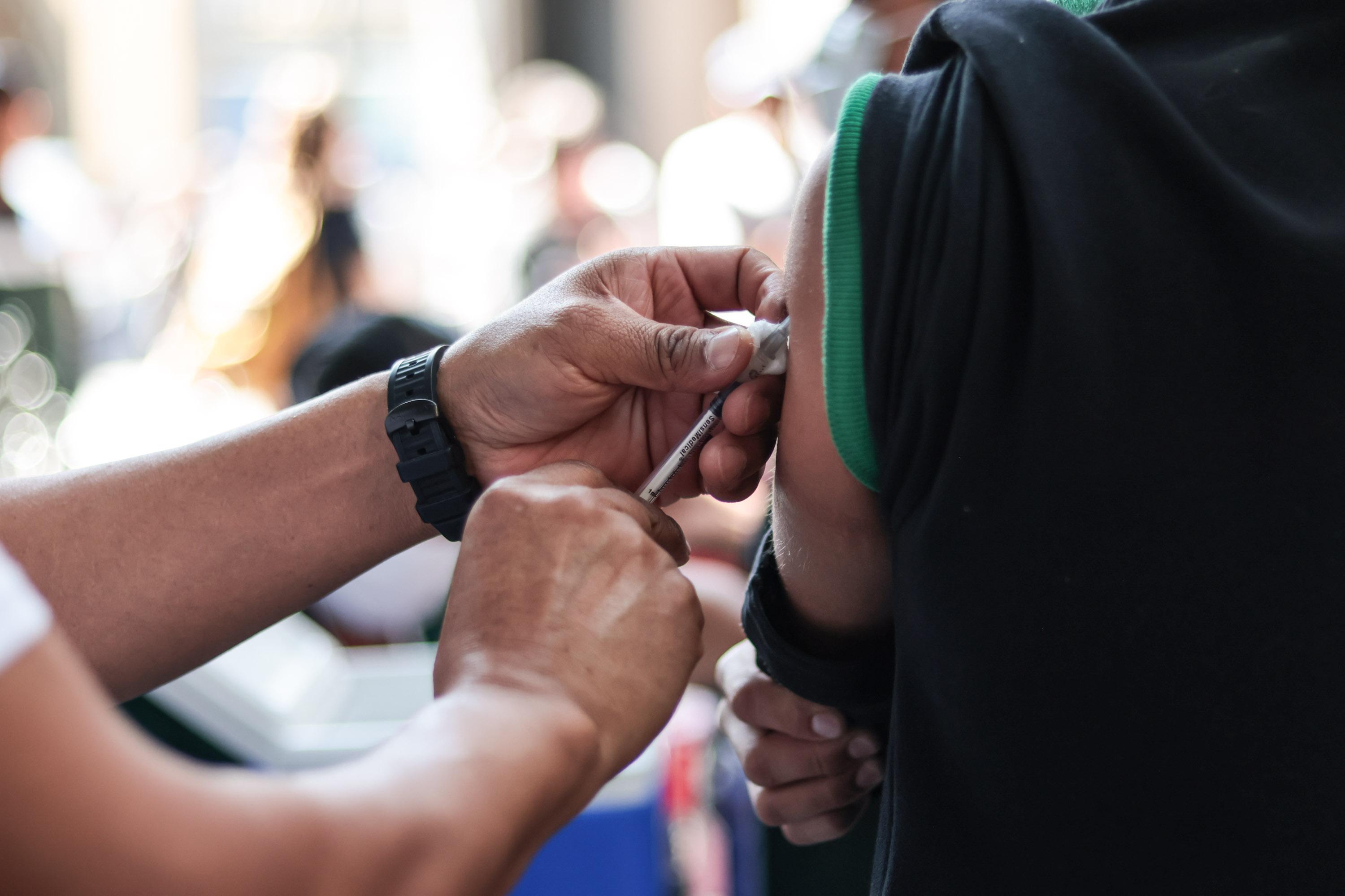 Aplican Jornada de Vacunación en el Centro Histórico de Puebla.