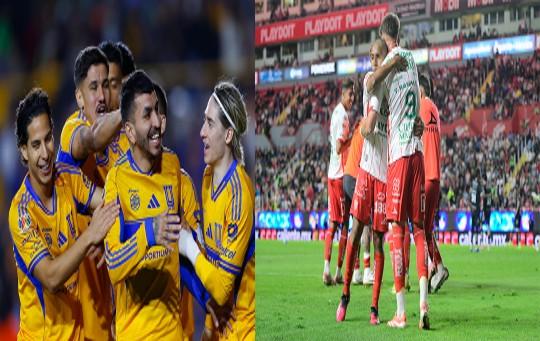 Tigres goleó a Santos; Necaxa hizo lo propio con San Luis.