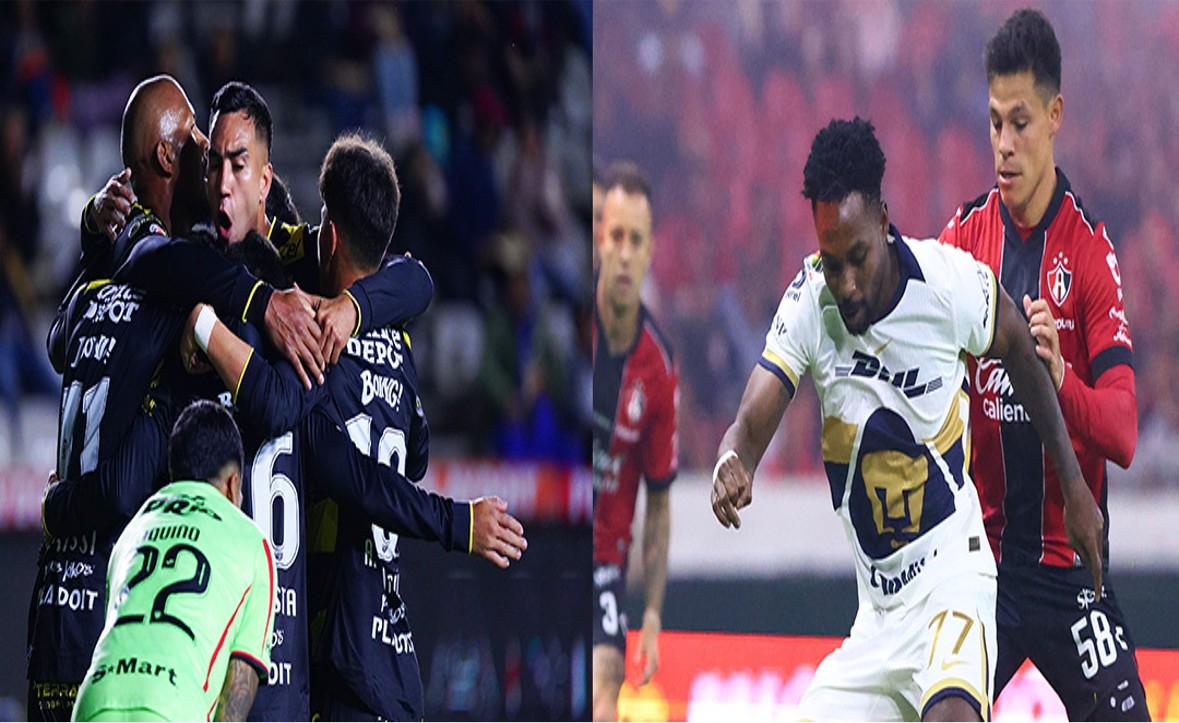Atlas y Pumas terminan 2-2; mientras que Pachuca venció 2-0 a Juárez.