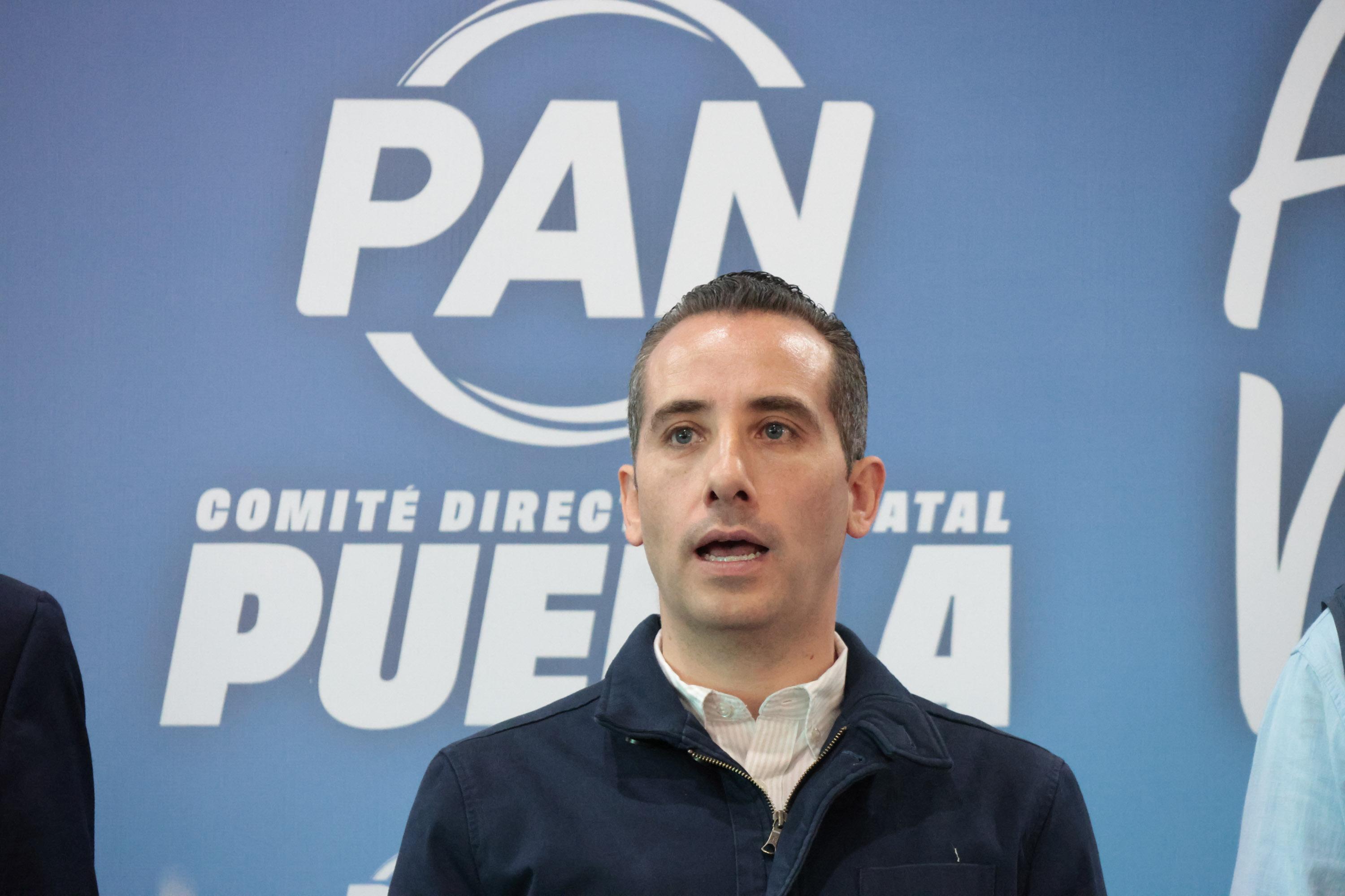 Dirigente del Partido Acción Nacional (PAN) en el estado de Puebla, Mario Riestra Piña.