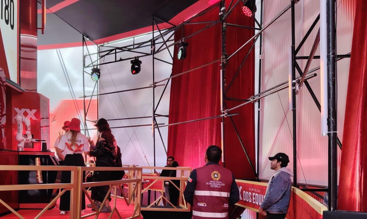 PC Estatal mantiene Operativo en Festival Resuena en San Andrés Cholula.