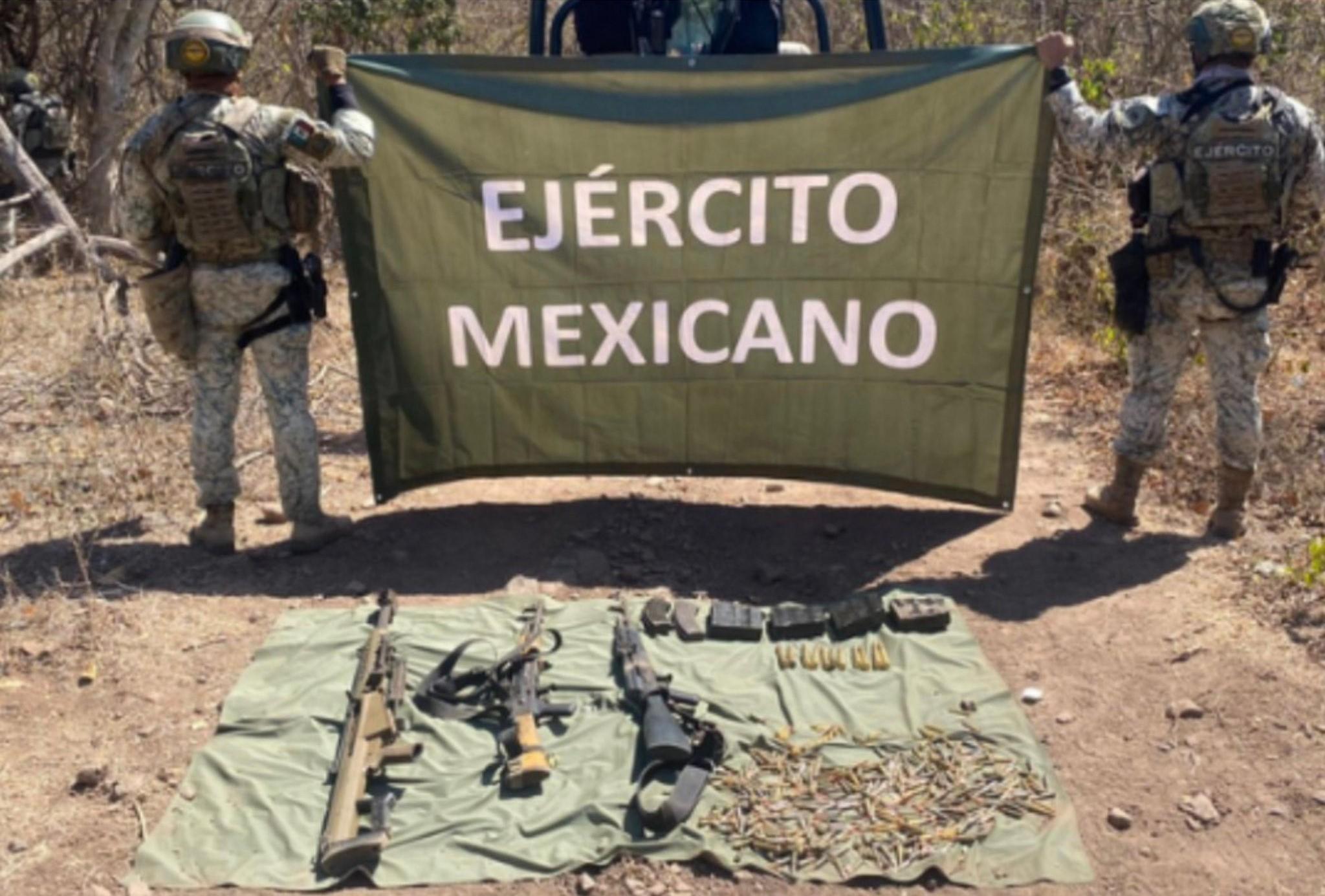 Tras Operativo, decomisan armas largas en Sinaloa.