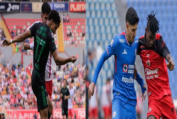 Necaxa y Tigres terminan empatados a uno, idéntico marcador con el cual concluyeron Cruz Azul y Tijuana.