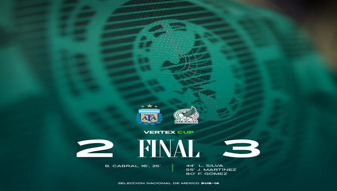 México remonta a Argentina y arranca con triunfo en la Vertex Cup.
