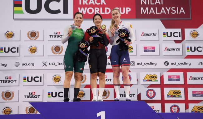 Plata para Daniela Gaxiola en la Copa del Mundo de Pista en Malasia.