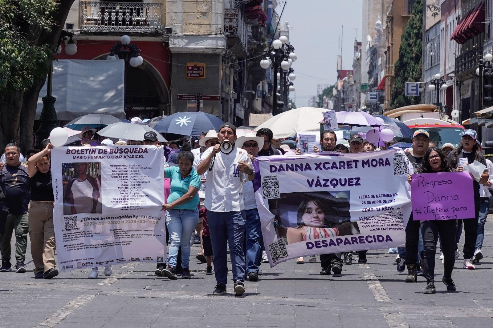 Familiares de Danna y Mario se manifiestan, exigen la aparición de los menores de edad.