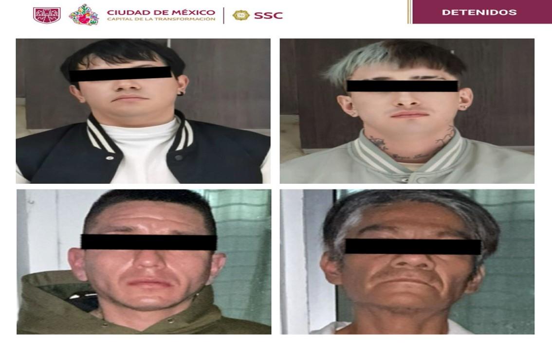 SSC de la CDMX detienen a cuatro personas en la alcaldía Cuauhtémoc.