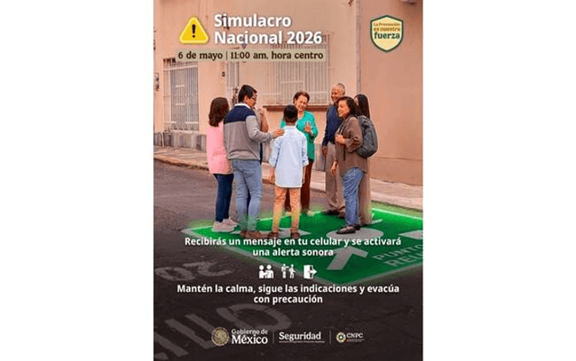 CNPC convoca a participar en el Primer Simulacro Nacional 2026