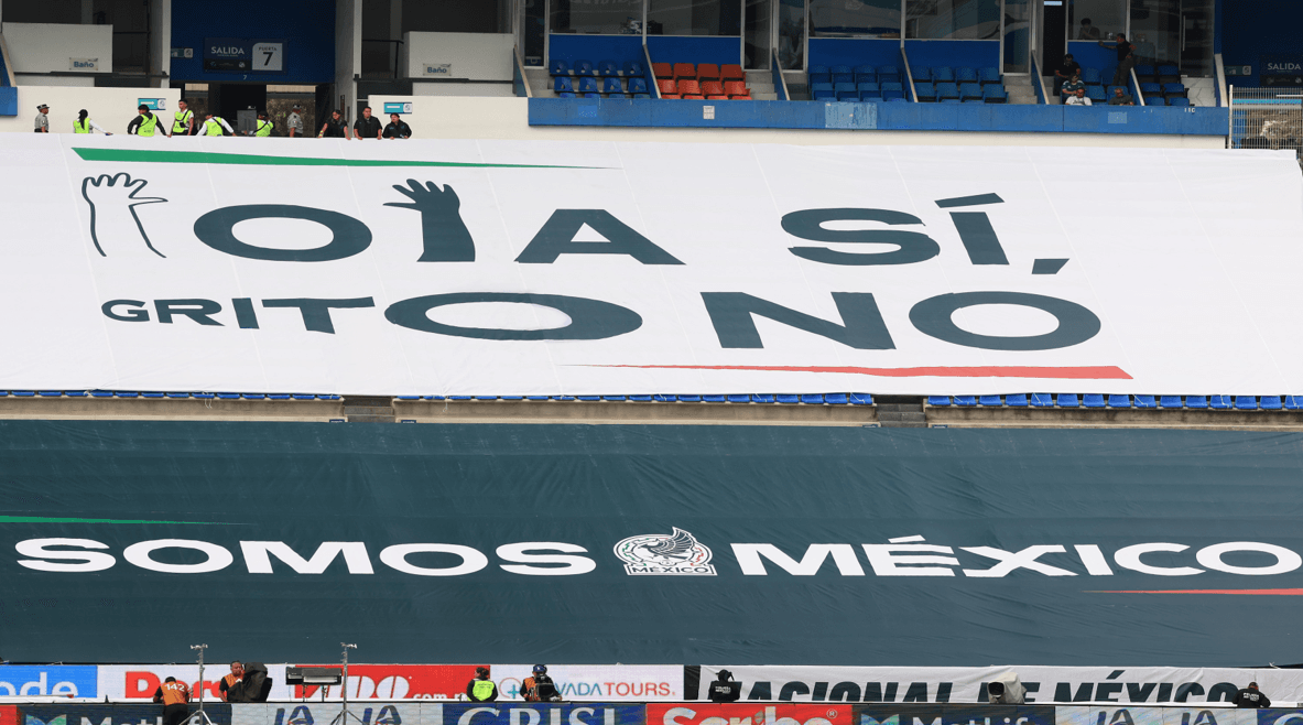 La ola sí, el grito no, campaña que promociona la FMF en el Cuauhtémoc.