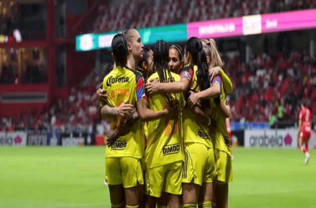 Vaya goliza, América toma ventaja de 7-1 sobre Toluca.