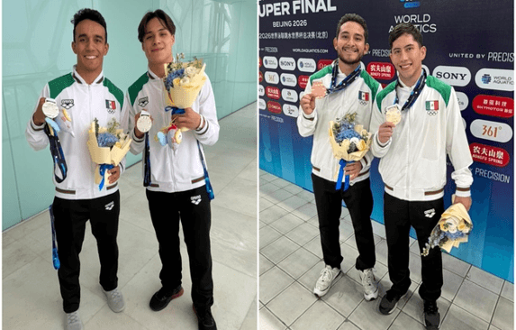 México debuta con dos platas y un bronce en Súper Final de Clavados.