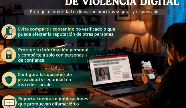 SSPC emite recomendaciones para no ser víctima de violencia digital.