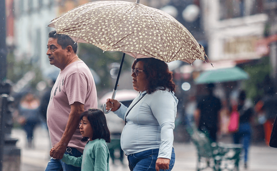 Tarde lluviosa en Puebla en el Día de las Madres.