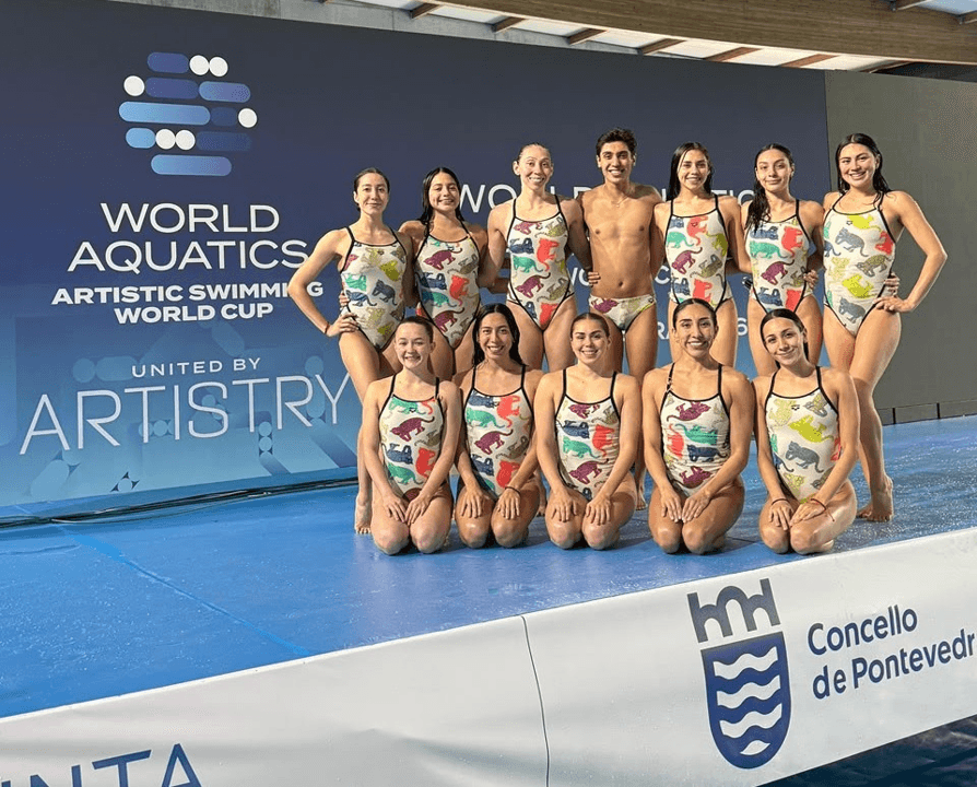 Selección mexicana de natación artística lista para Pontevedra.