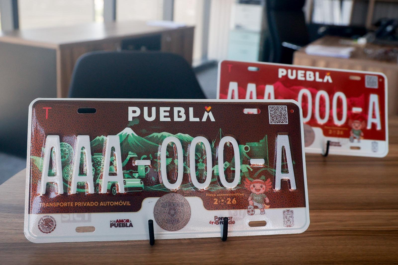 Te animas, listas en Puebla las placas conmemorativas del Mundial de Futbol 2026.