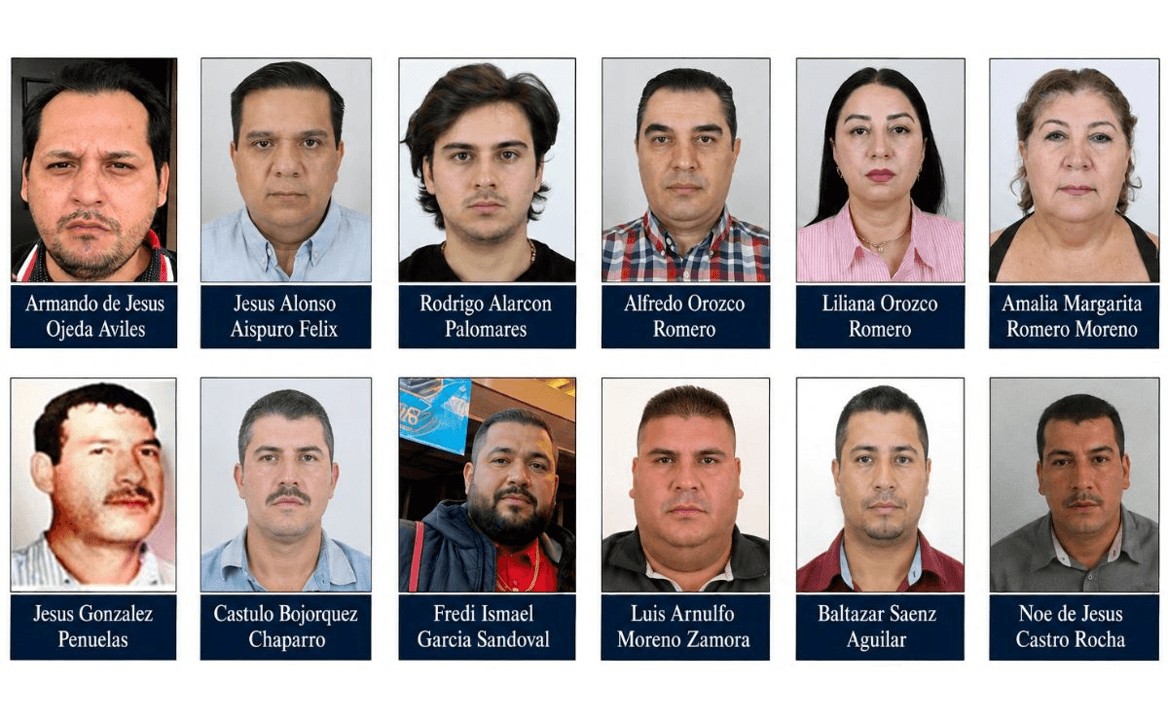 Investiga la UIF a 12 personas y dos entidades vinculadas al Cártel de Sinaloa.