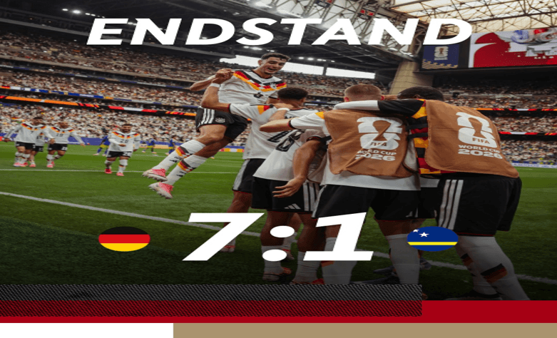 Vaya goliza, Alemania 7-1 sobre Curazao.