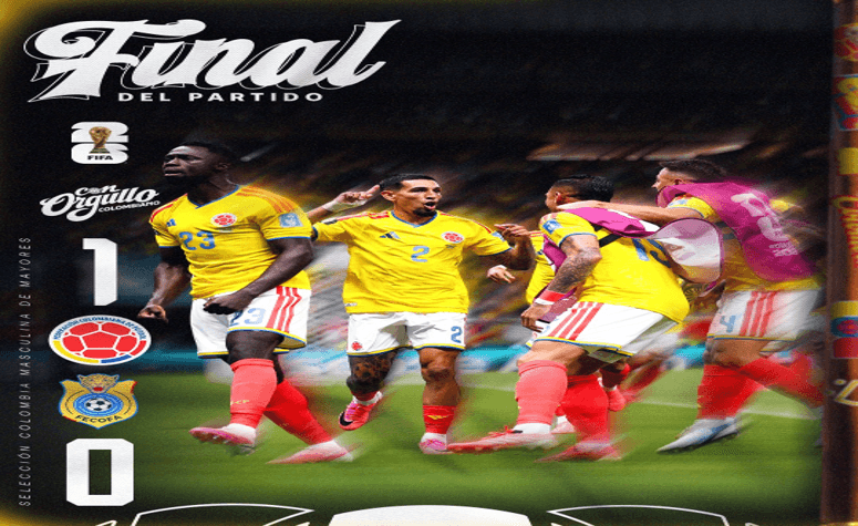 Colombia vence a Congo y califica a los dieciseisavos de final.