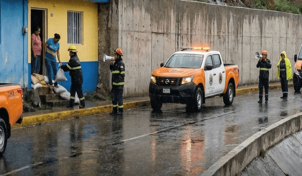 CNPC exhorta a población de siete estados a aplicar medidas preventivas ante lluvias intensas.