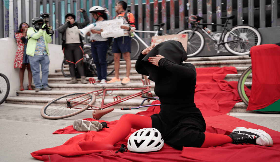 Ciclistas poblanos exigen justicia por muerte de compañero.