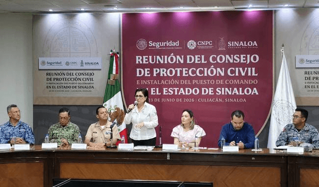 Instalan puesto de comando interinstitucional en Sinaloa por lluvias y ciclones.