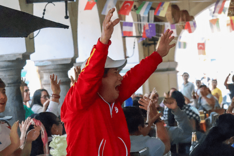 Así vivieron la final del Mundial de Futbol en los Portales de Tlaxcala.