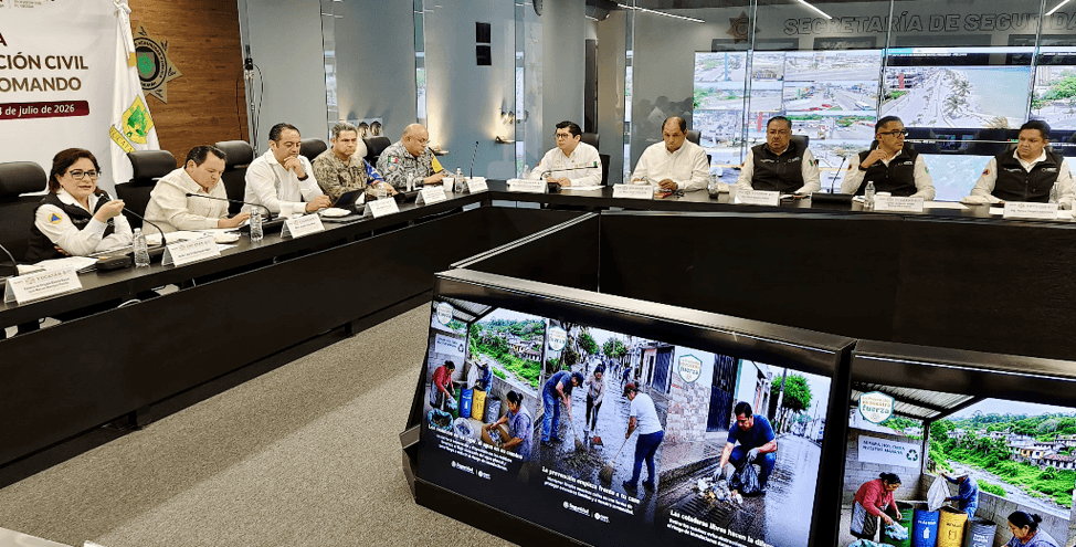 Instalan puesto de comando en Yucatán para por temporada de lluvias y ciclones.