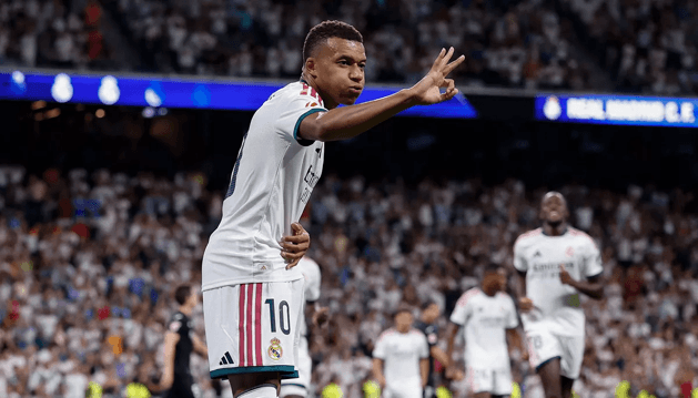Real Madrid golea con un hat-trick de Mbappé.