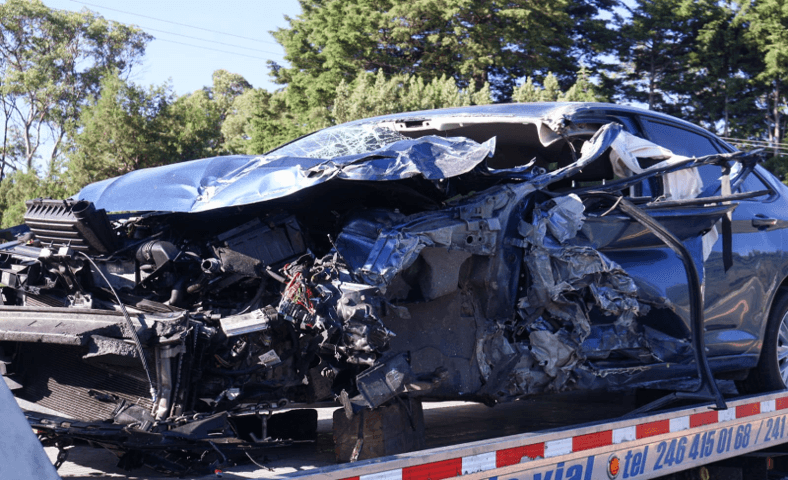 Aparatoso accidente en la autopista Tlaxcala-Puebla deja un herido.