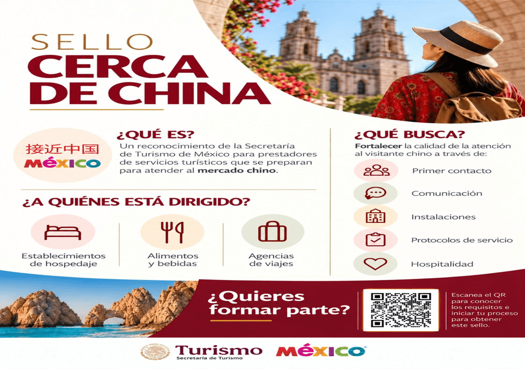 Con Sello Cerca de China, Sectur fortalece atención al turismo de ese país.